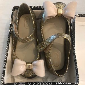 Mini Melissa Gold Shoes - Size 9